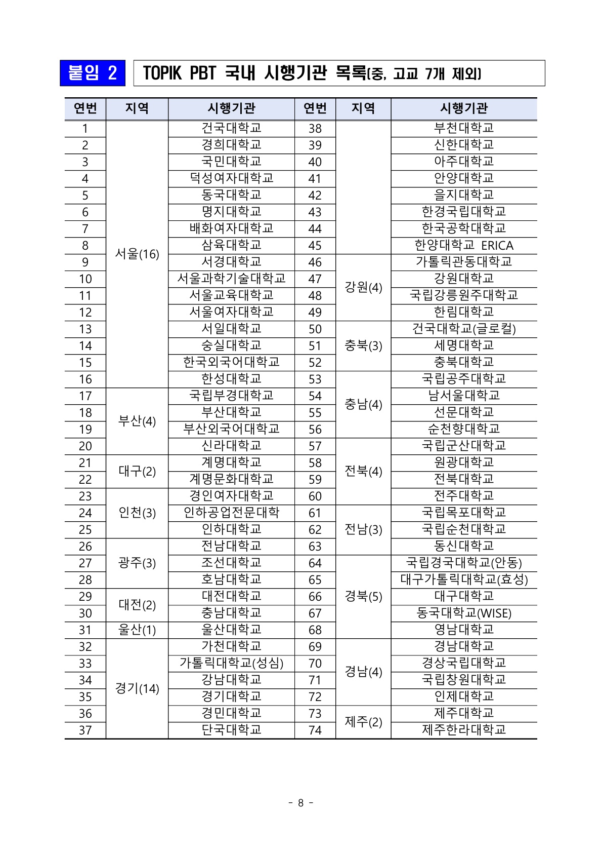 [공지] 한국어능력시험(국내 PBT) 교통약자 우선접수제 시범운영 안내-8