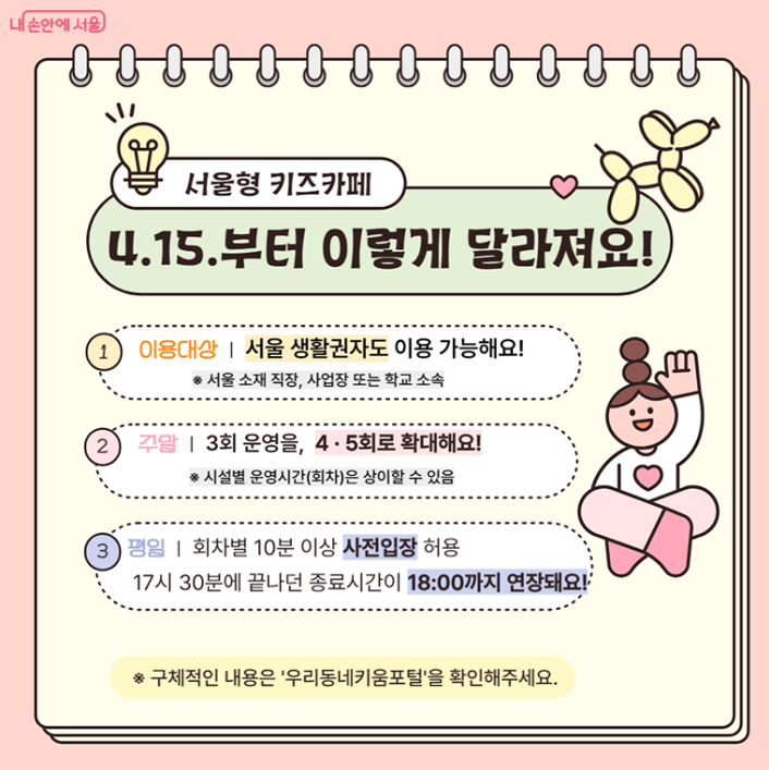 내 손안에 서울 서울형 키즈카페 카드뉴스